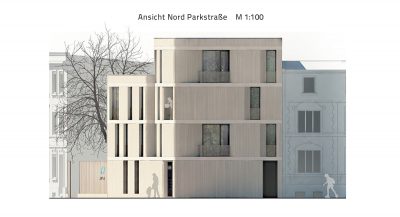 Schnitt Ansicht Nord - Neubau Mehrfamilienhaus in Bernburg